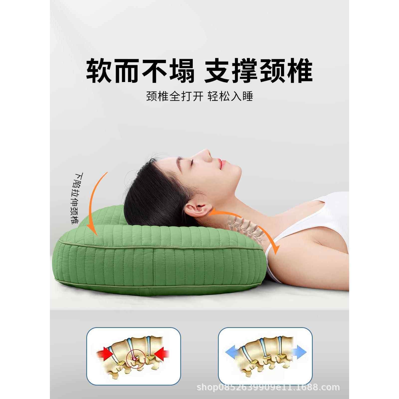 芯全荞麦皮枕头护椎睡眠专用睡觉纯壳夏季小整头高成LT001人助颈
