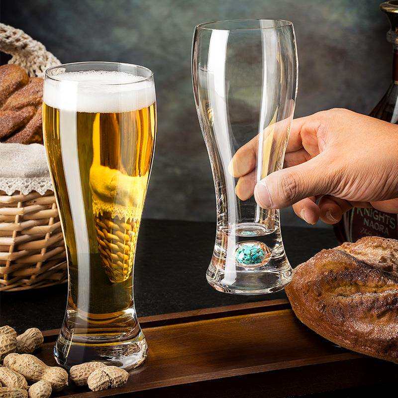 酒加红厚家用啤酒杯大号精酿意啤酒A006专用杯商用玻璃网创一对吧