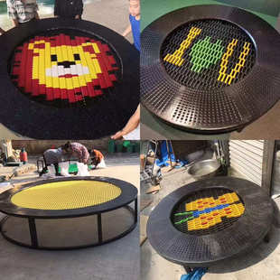 户外大型地面蹦蹦床 室外拓展公园小区亲子游戏儿童游乐设备定制