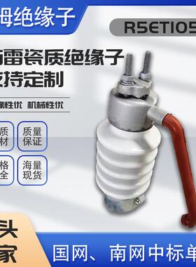 欧姆R5ET105L户外高压防雷线路支柱式瓷质绝缘子现货电力瓷