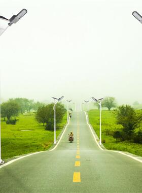 亮化工程6米30W40WA字臂海螺臂led太阳能路灯太阳能板超亮