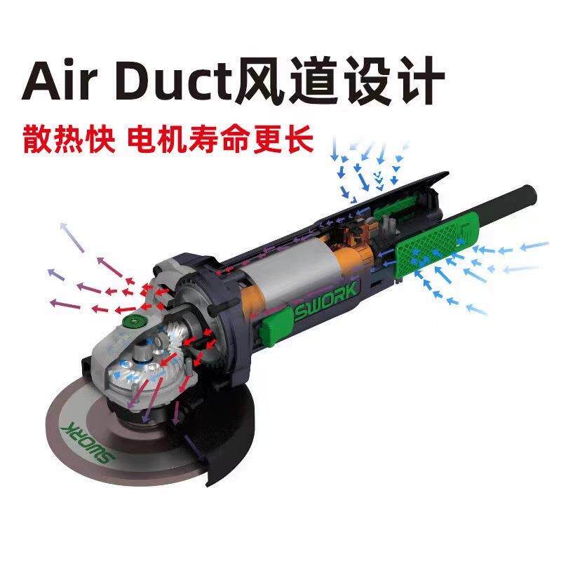 角磨级机重载能业负荷9800S后细手柄抛光切割多功电动工具工载重