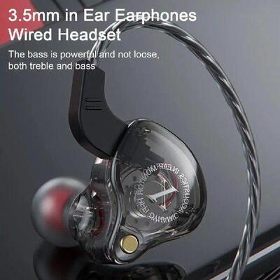 3.5mm Braided Cable Earphones Wired Earphone Deep Bass