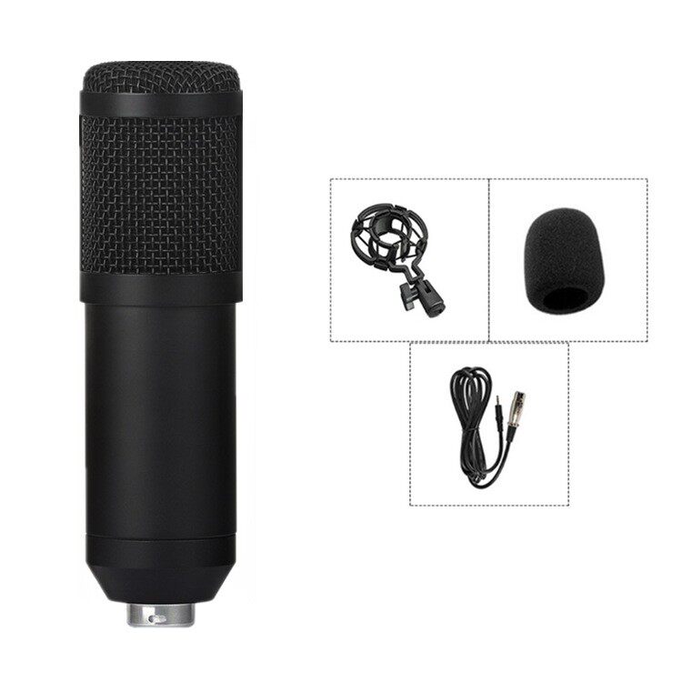 BM800电容麦克风套装电脑手机直播设备喊麦录音声卡支架外置声卡