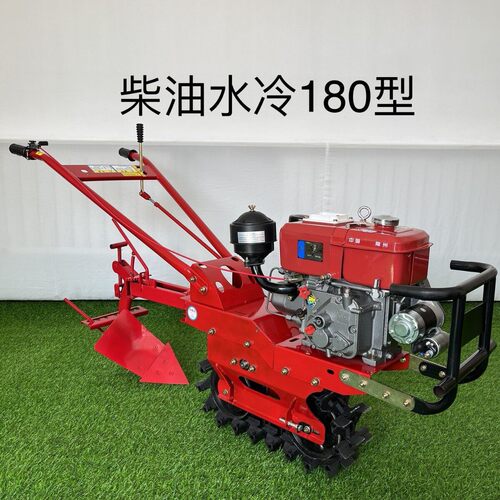 180水冷柴油动力微耕机小红牛开沟起垄翻土施播种机旋耕机