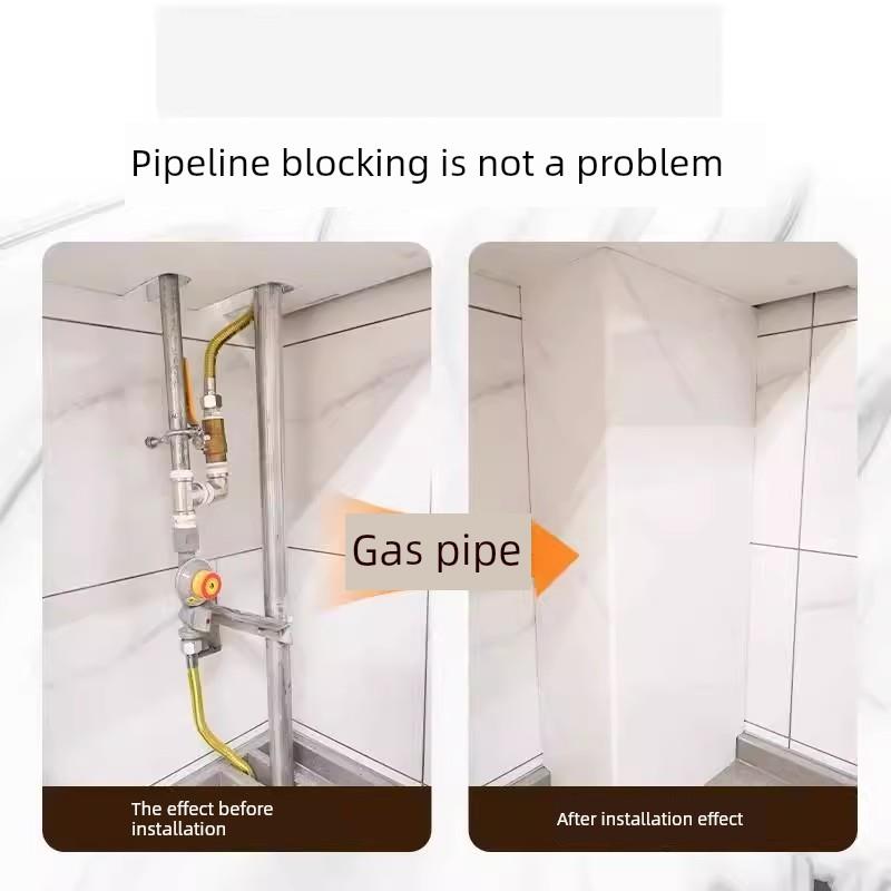 碳晶板燃气管道遮挡装饰护角pvc包管下水管装饰遮挡包管神器挡板