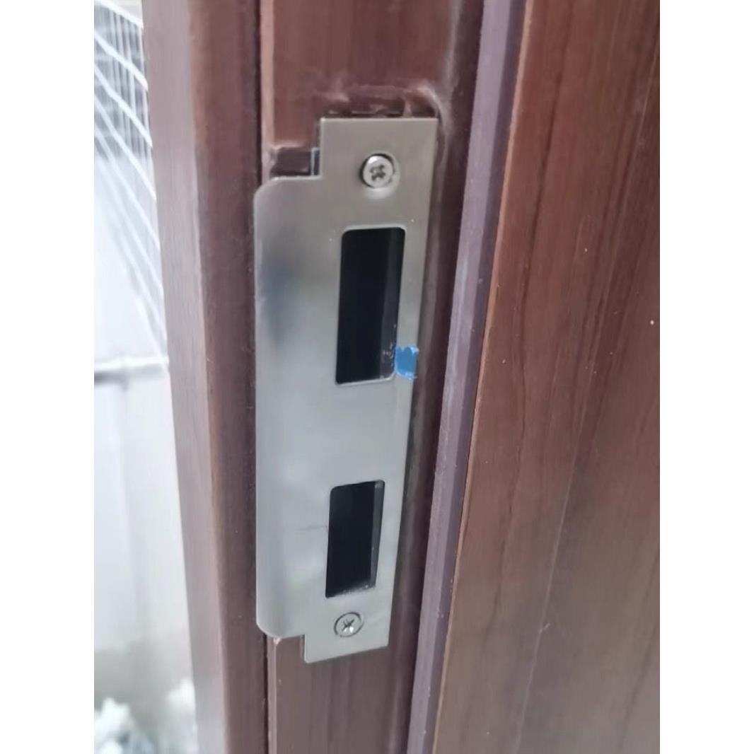 扣片条扣盒锁片门框卧室门锁锁舌槽专用挡片压边条防盗门房间锁具