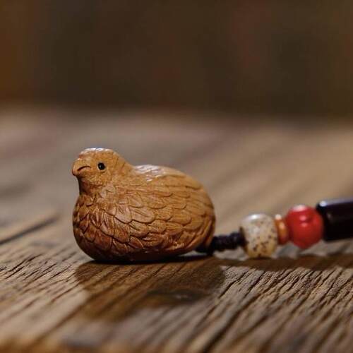 印度老山檀香安全鸟汽车挂饰钥匙扣天然檀木文玩手机diy饰品工艺