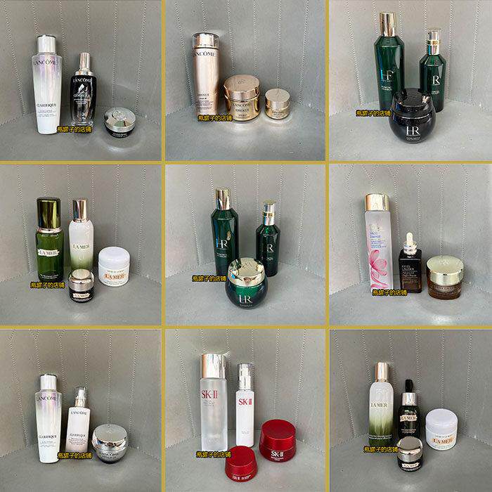 采购产品化妆套装,护肤品,玻璃包装,空瓶子,新道具,照片样品