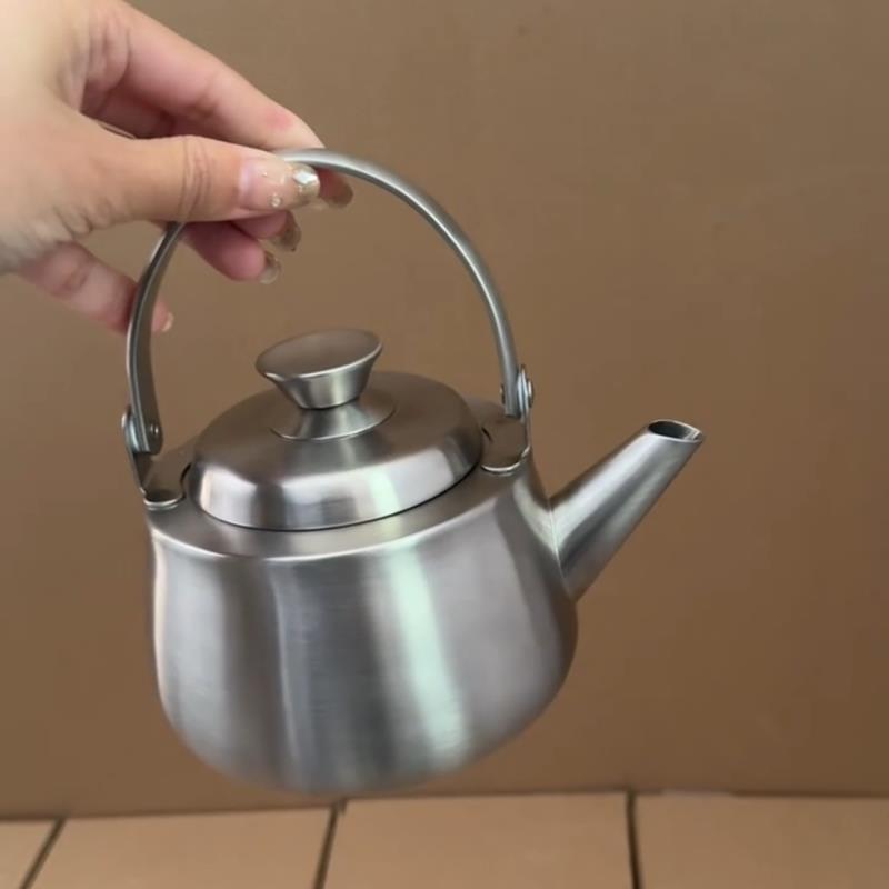 茶壶不锈钢泡茶餐厅酒店烧水带滤网饭店煮茶壶加厚大容量玲珑水壶