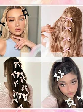 5-24Pcs Y2k Girls Bows Hair Clips Metal Hairpin Headwear Ba
