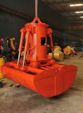 龙门吊起重机抓斗行车卸煤液压贝壳斗贝型挖斗抓沙卸货转运抓斗