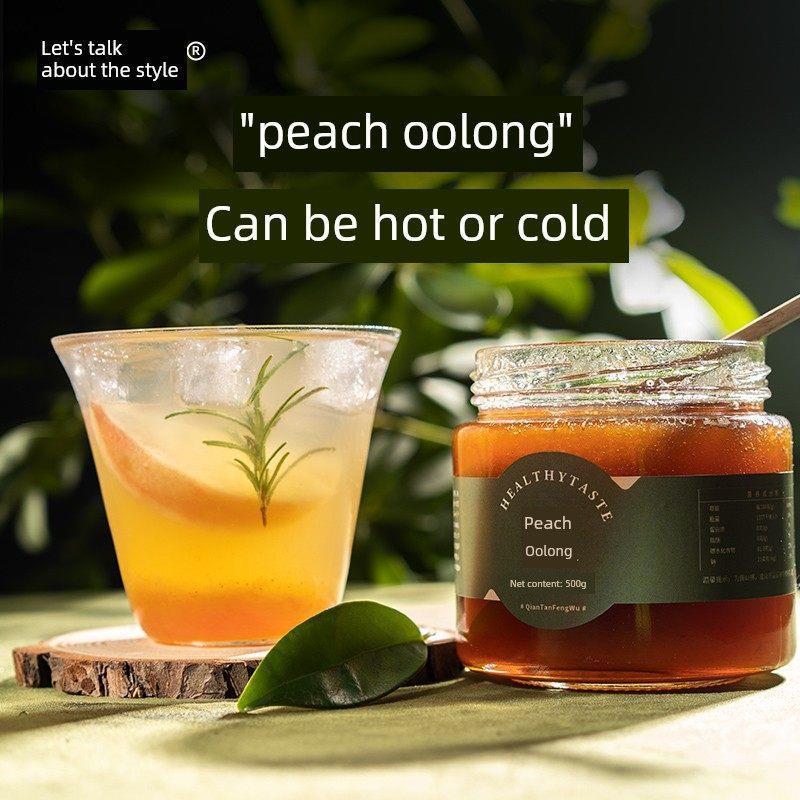 桃红乌龙茶饮品果酱手工添加孕妇夏季泡水纪念瓶