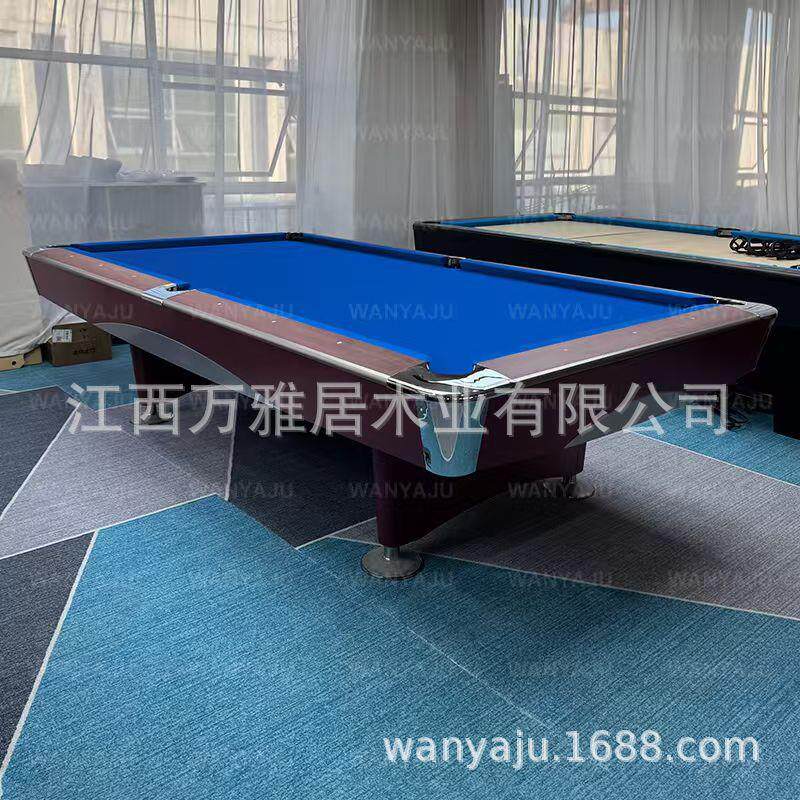 专业9英尺锦标赛级台球桌实木框架家用商用皮革口袋包括免费配件