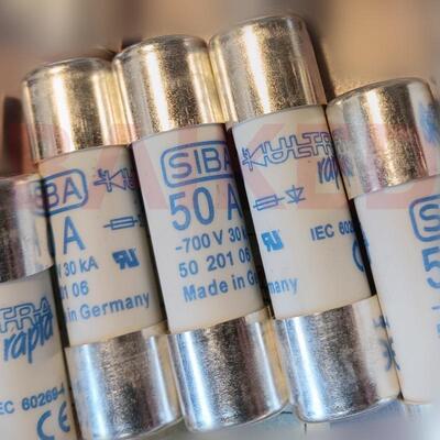 SIBA保险丝 50A aR 700VDC 30kA 50 201 06 14x51mm 100kA DC700V