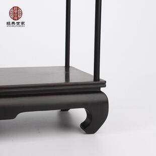 架紫光檀木托奇石底座紫砂展示实木质KWE石头摆件茶壶壶架博古架