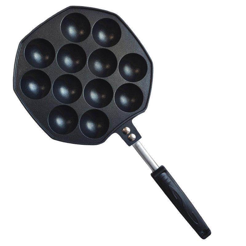 烘培工具章鱼小丸子机器家用鹌鹑鸡蛋仔模具虾扯蛋章鱼烧烤盘锅