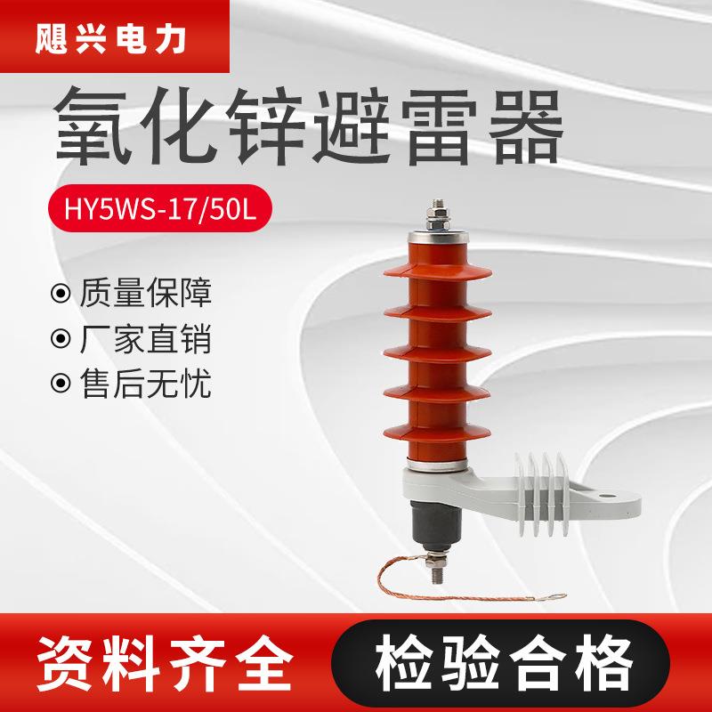 配电型10KV氧化锌避雷器HY5WS-17-50L高压带脱离器防雷