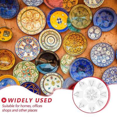 45pcs Wall Plate Hanger Large Square Plastic Hooks