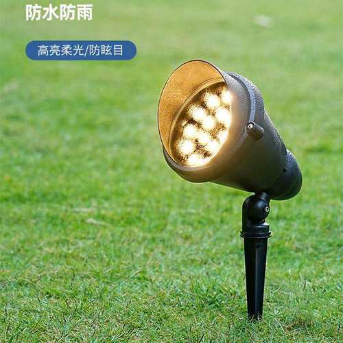 户外防水照树灯射树灯树下射灯花园庭院圆形草坪led地插灯太阳能