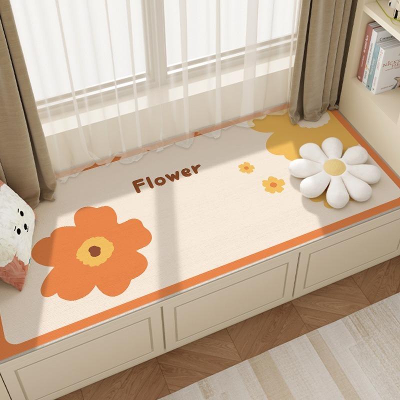 榻榻米花朵印花飘窗四季飘窗垫