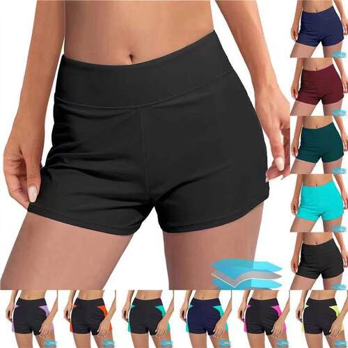 Hip hugging stretch yoga fitness exercise beach swimming