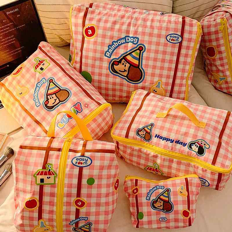 可爱旅行收纳袋旅游内衣鞋子分类收纳整理包防水行李箱衣物分装袋