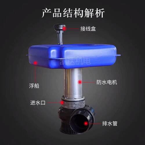 便漂浮6寸抽鱼水泵轻塘不锈钢大流量三相上海义民多功能浮泵