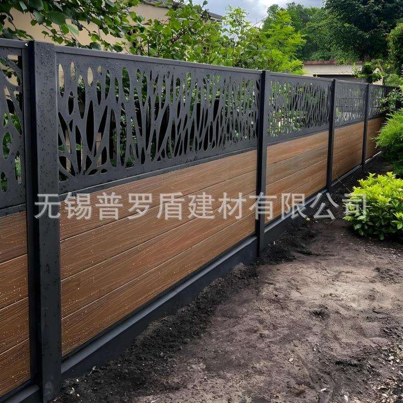 户外庭院围栏 镀锌板切割小门 镂空雕刻屏风 隔断 景观装饰围栏