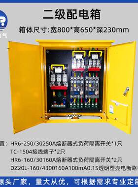 二级配电箱电表箱户外工地施工防雨成套原厂家出口型电箱开关箱