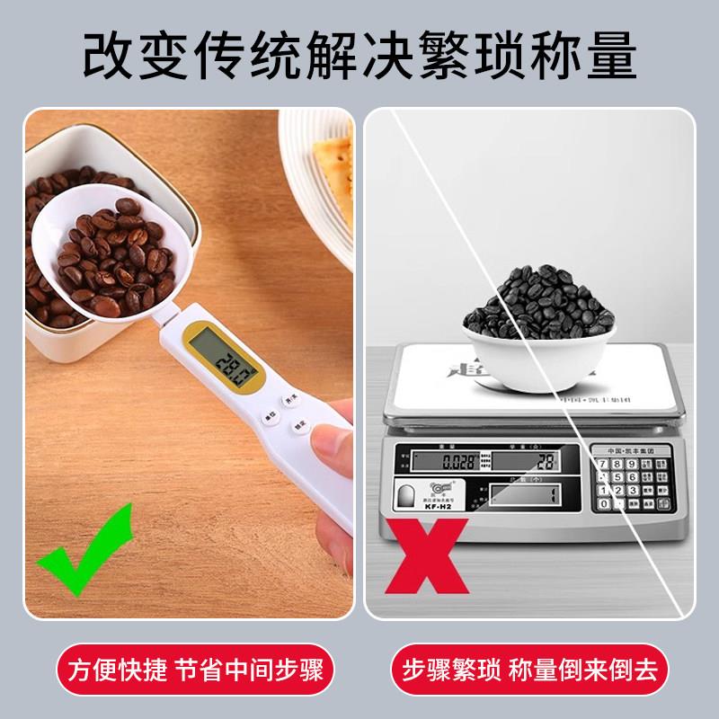 电子秤量勺克数勺子刻度重量称量称重计量精度厨房辅食克勺匙带粉