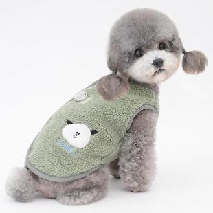 可挂牵引绳 小狗狗冬季保暖马甲泰迪比熊博美棉衣约克夏猫咪衣服A