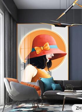 巨物幅女TM-64243人挂画大落地画客厅沙发背景墙装饰画大尺幅美寸