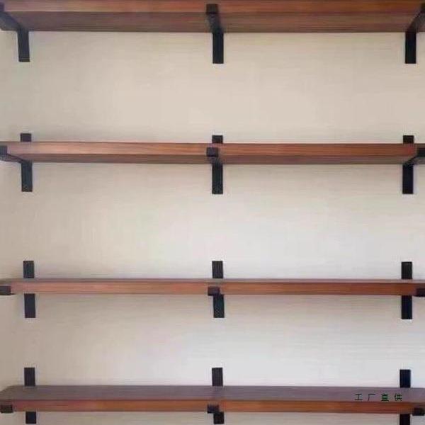 墙上置物架实木一字隔板复古壁挂客厅墙面搁物装饰书架厨房收纳架