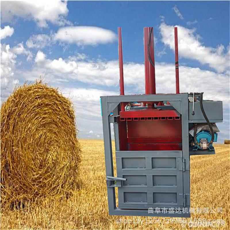 立式纸板液压压打包机 碎海机绵边角液打包 半自JRI动油漆料桶压