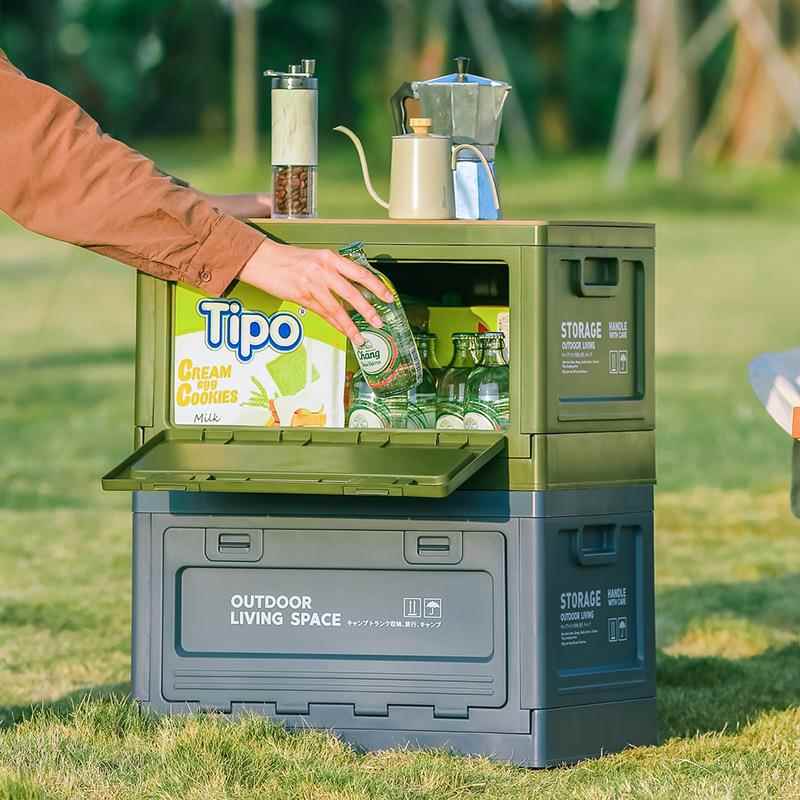 外露营折叠汽车载后备箱木盖莺餐整理箱子家用野户超大收TEX纳夜