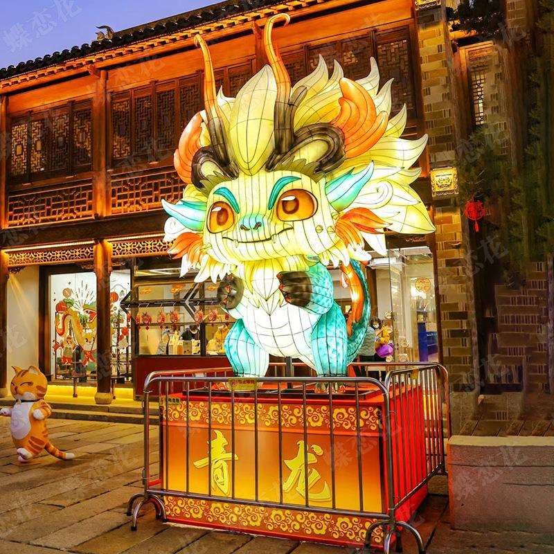 春节大型灯展龙头花灯 节日氛围营造花灯制作 灯光节传统彩灯厂家