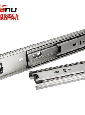 供应45宽全304不锈钢滑轨ESR-45三节不锈钢导轨IDC31抽屉轨道滑轨