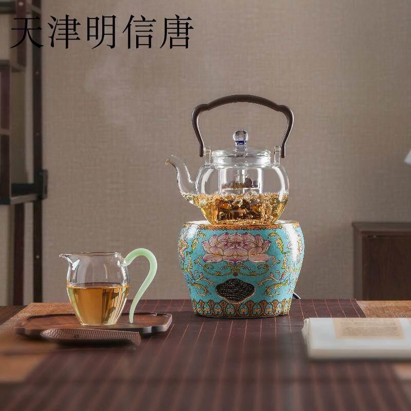 新中式提梁茶壶蒸煮壶高端黑晶炉