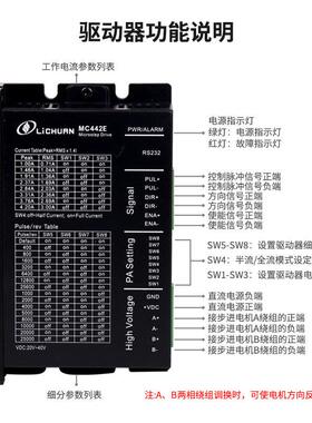 LICHUAN新力川两相42 57步进驱动器MC442E开环驱动器套装工厂直销