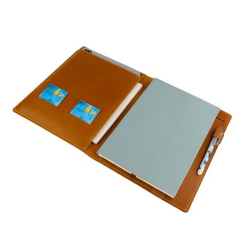 疯狂的马皮革B5笔记本皮革盒笔位置Ipadpro10.5/11商务办公记事本