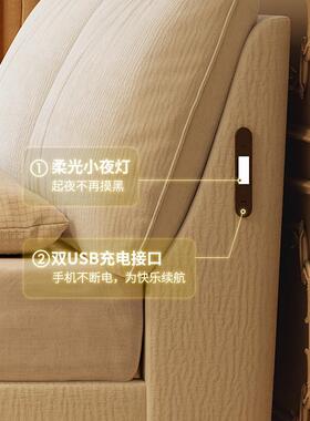 冬熊猫爪布悬浮奶油卧风BC198布1米拆8米主大床双包人可洗雪尼尔