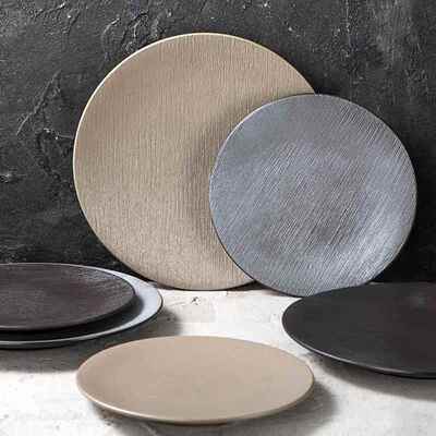 个ULZ性意陶瓷西餐盘创牛排盘酒店餐厅用商菜盘家用形盘子圆碟子