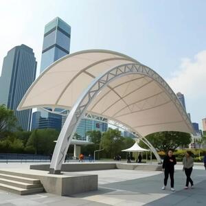 户外景区商业街体育场馆异型膜结构钢结构张拉膜厂房仓库遮阳雨棚