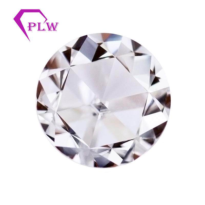 双面玫瑰切莫桑石裸石圆形莫桑石人造宝石工艺品工厂大量裸钻