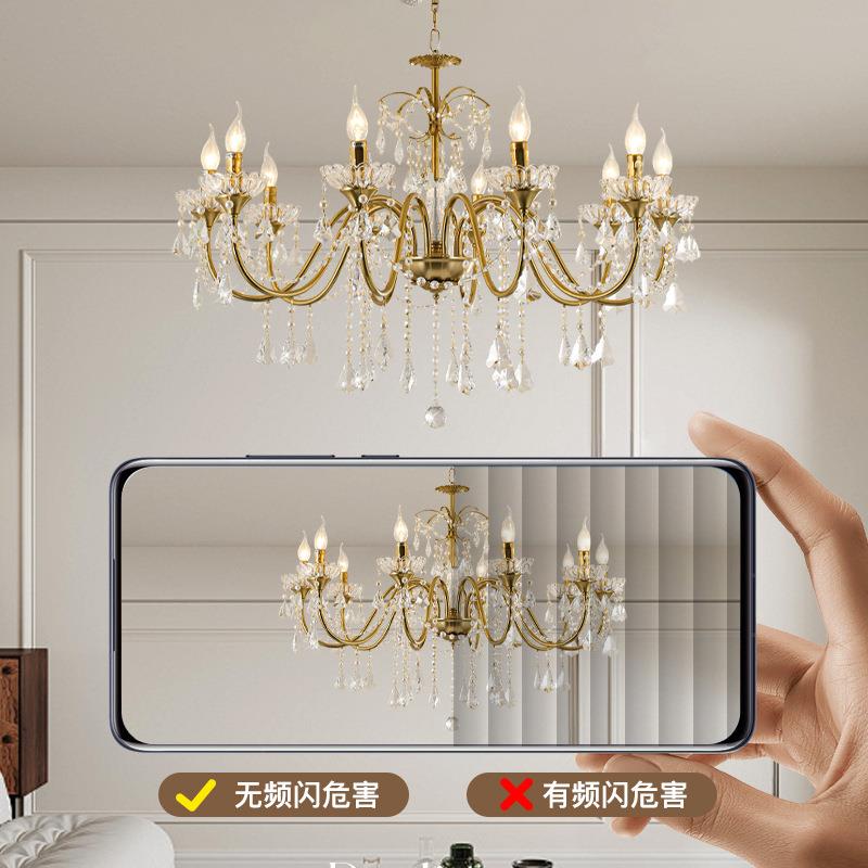 客厅灯法式复古装饰吊灯简约温馨浪漫轻奢卧室餐厅书房吧台吊灯