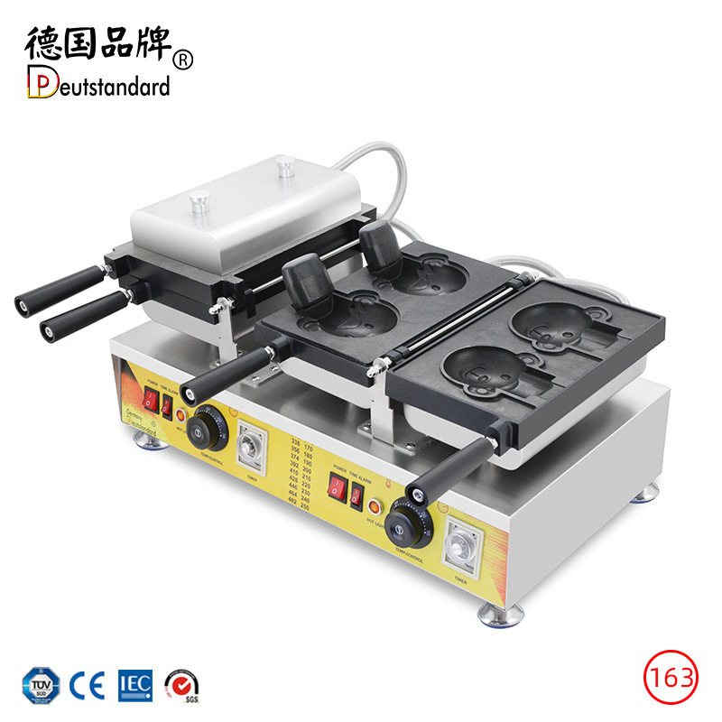 小熊开口华夫机冰淇淋鲷鱼烧机可装冰淇淋华夫开心熊烧机163