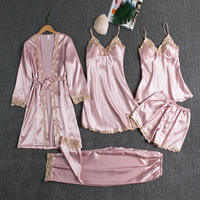 Sleepwear with chest cushion, silk suspender, gold flower thumbnail 2