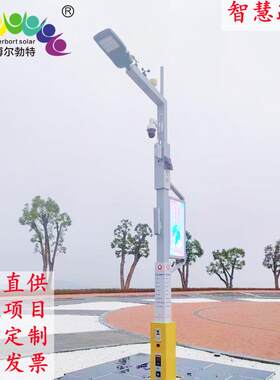 博尔勃特一体化智慧路灯城市园区多功能智慧灯杆风光互补智慧路灯