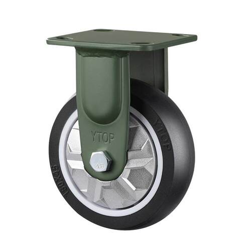 YTOP卓烨锰钢脚轮22AH重型4/5/6/8寸TPU优质万向轮刹车轮固定轮